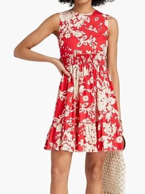 Red Valentino Floral Print Sleeveless Dress